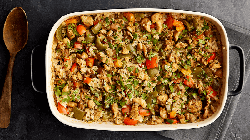 Chicken Fajita Rice Casserole