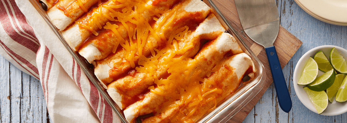 black bean & cheese enchiladas