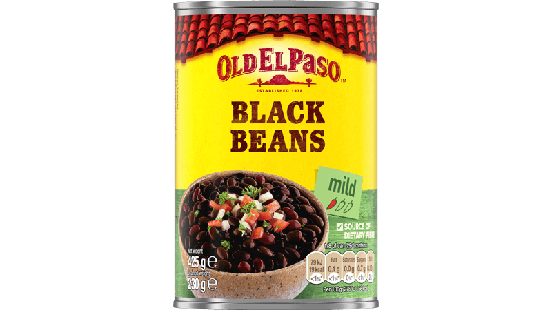 can of Old El Paso's black beans (425g)
