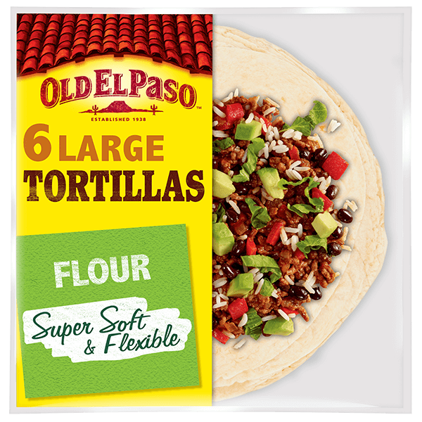 pack of Old El Paso's six large tortillas (350g)