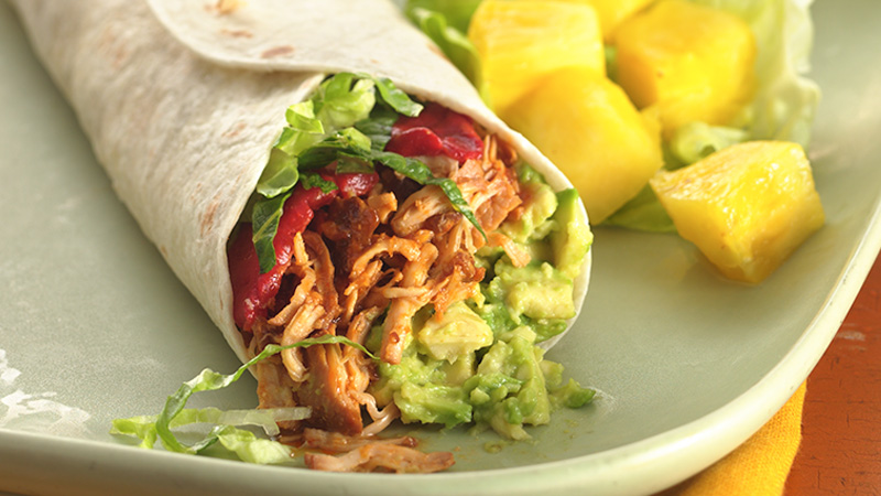 Slow Cooker Turkey Bacon and Avocado Wraps